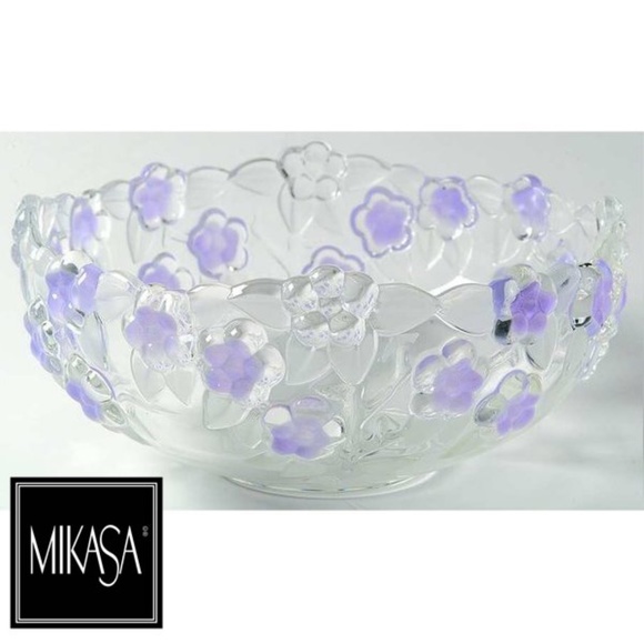 Mikasa Lavender Fields Crystal Fruit Bowl 8.5" D
